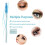 Mascara Wands Disposable Eyelash Brushes 300 Pack Blue 4