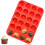 Happon silicone muffin pan - 24-cup nonstick red 1