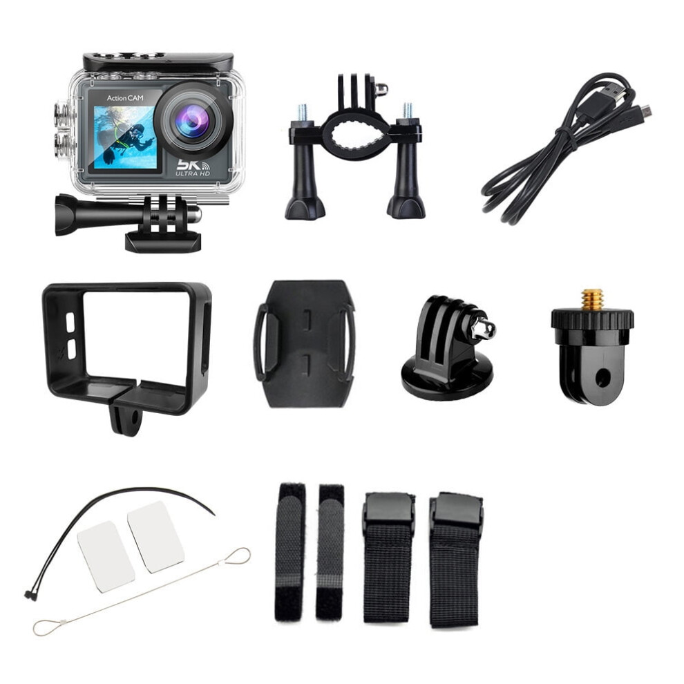 C6s Action Camera 4K Anti-Shake Helmet Recorder Dual Screen 901175786068