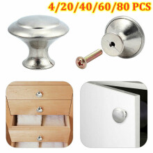 Round Knobs Door Handles Stainless Steel 20 Pcs