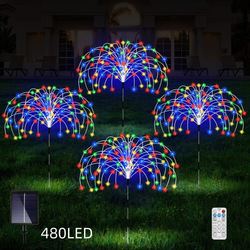 Happon solar garden lights waterproof 4 pack