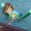 Frite de piscine flexible SunyaMood Learn, aide à la flottaison (vert uni) 2