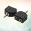 3.5mm mono Y-splitter adapter 2 pcs black 5
