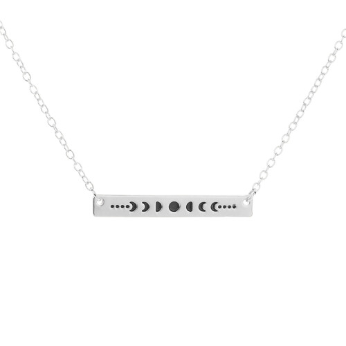 Moon Eclipse Necklace Pendant Silver Jewelry for Women