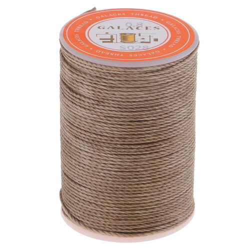Polyester leather sewing thread cord 0.8mm 55m coffee 1