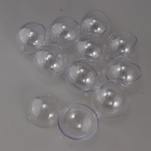 Clear DIY Fillable Ornaments 5cm Pack of 10 2