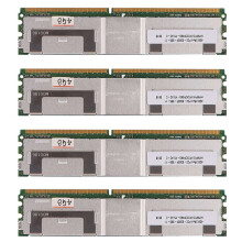 4X DDR2 4GB Ram-Minne 667Mhz PC2 5300 240 Pins 1,8V FB DIMM med Kylväst för Desktop Memory Ram(B)