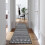 Chenille Bohemian Runner Rug 2x12 Ft Low Pile Black 1