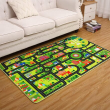 Harperlare kids road area rug 5'x7' non-slip black