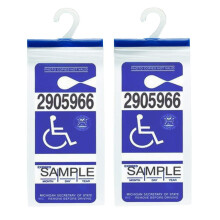 Handicap Parking Placard Holder with Hook 2 Pack