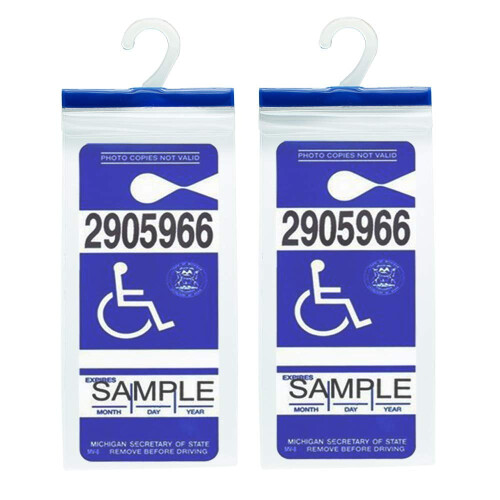 Handicap Parking Placard Holder with Hook 2 Pack