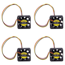 4pcs 40mm X 40mm X 10mm 3Pin 12V Brushless PC Computer Cooling Fan