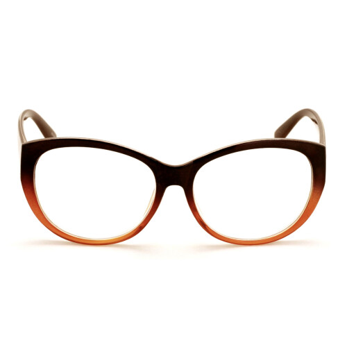 Women's oversized reading glasses clear lens oval leopard 2