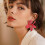 Jstyle Flower Dangle Clip Earrings for Women Acrylic Boho 4
