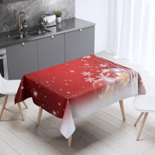 Rectangle Cotton-Linen Tablecloth 27.56 x 27.56 in Red