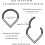Jstyle Titanium Daith Piercing Ring Gold 16G 2 Pcs 2