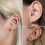 Jstyle Titanium Daith Piercing Ring Gold 16G 2 Pcs 4
