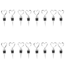 16Pcs Heart Wine Bottle Stoppers, Champagne Colser for Sealing Wine, Beer - Love Decorative Wine Corks