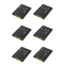 6X 2 in 1 Combine M.2 NGFF Key B & MSATA SSD to 2.5 SATA3 Adapter with Plastic Enclosure SSD Case Box