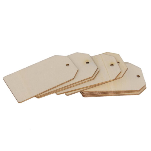 Wooden rectangle craft tags 6x10 pcs 1