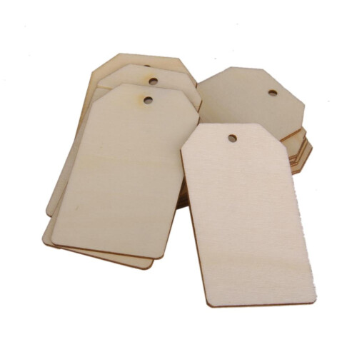 Wooden rectangle craft tags 6x10 pcs 2