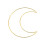 Metal macrame moon hoop for dreamcatcher DIY craft ring 1