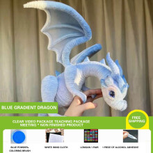 Christmas Dragon DIY Kit with Twisted Stick and Yarn