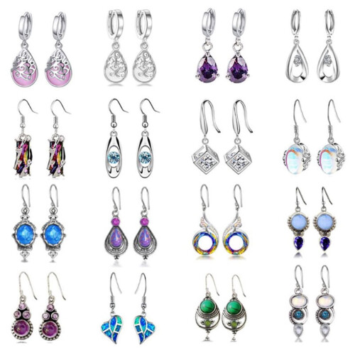SUNRI teardrop crystal dangle earrings 16 pairs 1