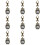 8X Keychain Clock Keyring Owl Shape 37X24Mm 1