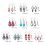 SUNRI teardrop crystal dangle earrings 16 pairs 3