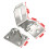 Gate latch lock stainless steel 90-degree hasp and staple 3