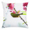Cotton Linen Pillow Case Peach Blossom Bird Pattern 2 pcs 1