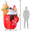 Inflatable Gingerbread Man with LED Lights 6FT 2