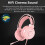 3.5mm gaming headset pink stereo wired with mic 2