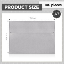 Metallic Silver Envelopes 5x7 inches 100 pcs
