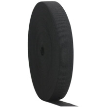1 Inch Black Knit Elastic Band 3.3 Yards Heavy Flat Stretch Spool for Sewing Pants Waistband Wig DIY