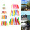WINDLAND plastic squid skirt trolling lures 10 pcs 3
