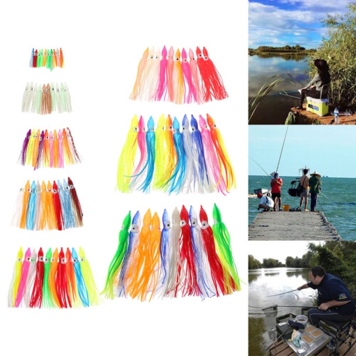 WINDLAND plastic squid skirt trolling lures 10 pcs 2