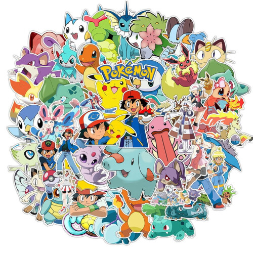 Pokemon vinyl stickers waterproof 50 pcs 1