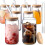 Glass Cups with Lids and Straws 16 oz 8 pcs 1