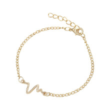 Sterling Silver Gold-Plated Charm Bracelet for Women