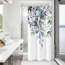 Shower Curtain Spring Floral Green 36x72 in