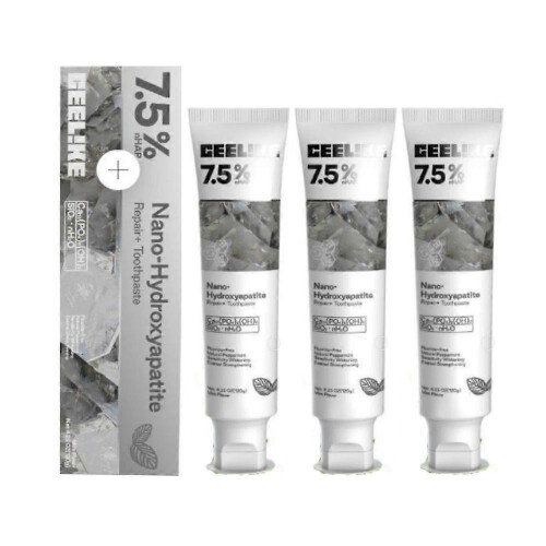 (3pcs) 1-3X CEELIKE Hydroxyapatite Toothpaste Enamel Strengthening&Sensitivity.Whitening