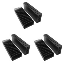 6 Pcs 40mm Heatsink Kit 120mm x 40mm x 20mm, Cooler Aluminum Heatsink for Cooling LED Peltier Thermal Module