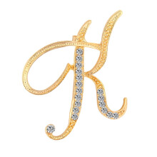 Welling rhinestone alphabet brooch A-Z 1 piece