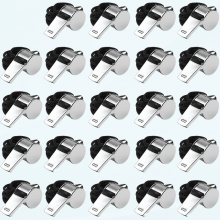 Stainless Steel Whistle with Lanyard 24 PCS