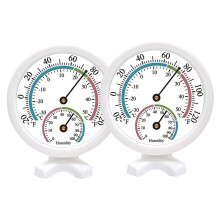 Mini Indoor Thermometer Hygrometer 2 in 1 White 2PCS