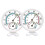 Mini Indoor Thermometer Hygrometer 2 in 1 White 2PCS 1