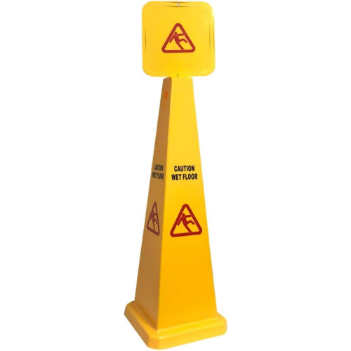 Wet Floor Cone Sign Plastic 1 Pack