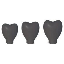 Protège-pinceaux de maquillage en silicone en forme de cœur (lot de 3)